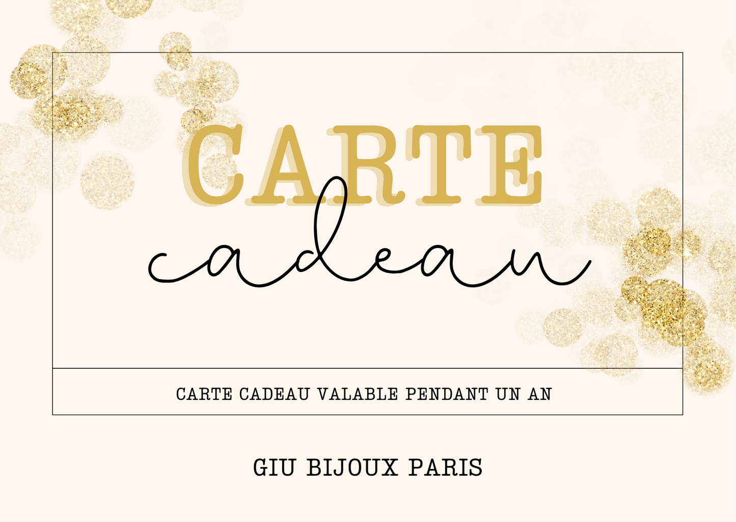 Carte Cadeau GIU BIJOUX PARIS