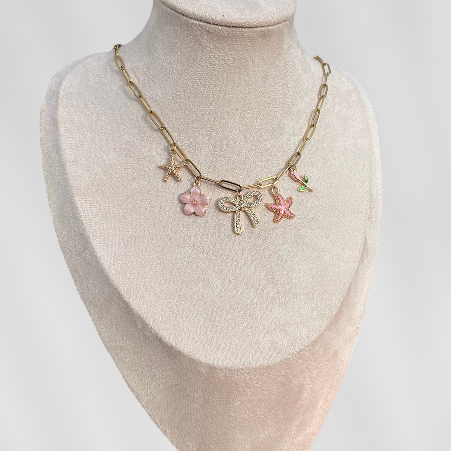 COLLIER CHARMS LILIA - ROSE